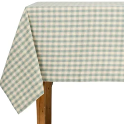 Fabrique de Styles Nappes>Nappe en coton vichy 250x150cm - Campagne Sauge