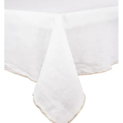 Fabrique de Styles Nappes>Nappe venise 160x160cm en lin lave Blanc