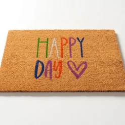 Fabrique de Styles Paillassons>Paillasson en fibre 60x40cm - Happy Multicolore