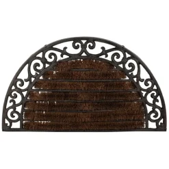 Fabrique de Styles Paillassons>Paillasson en fonte et fibre de palmier 68x40cm Brun