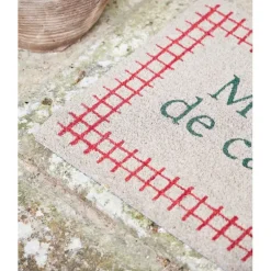 Fabrique de Styles Paillassons>Paillasson maison de campagne en coco gris et rouge 73x43cm - Campagne Gris, Rouge
