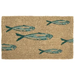 Fabrique de Styles Paillassons>paillasson rivière de poisson bleu 73x43cm Turquoise