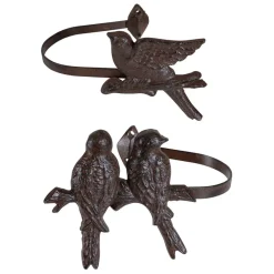 Fabrique de Styles Accessoires De Rideaux>Paire d'embrasses fauvette accroche rideau en fonte Naturel