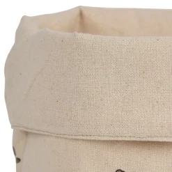 Fabrique de Styles Paniers Et Corbeilles>Panière à pain en coton naturel et vert d15cm - Juline Naturel, Vert