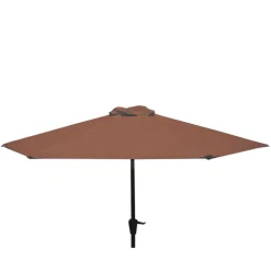 Fabrique de Styles Parasols, Pergolas|Jardin>Parasol avec manivelle en coton terracotta d250xh200cm - Colors Terre