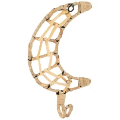 Fabrique de Styles Patères>Patere lune en rotin et fer - Famille Naturel