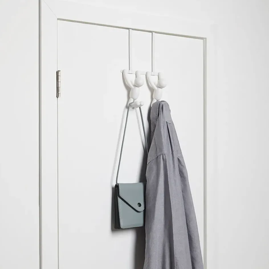 Fabrique de Styles Patères>Patère porte buddy bonhomm blc Blanc