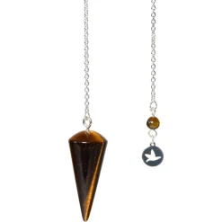 Fabrique de Styles Méditation Et Yoga>Pendule cône lisse en œil de tigre