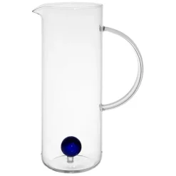 Fabrique de Styles Carafes Et Pichets>Pichet balle en verre 1l - Colorea Bleu