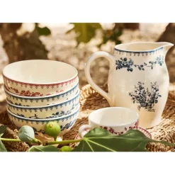 Fabrique de Styles Carafes Et Pichets>Pichet en faïence ancien 1.3L - Faustine Bleu