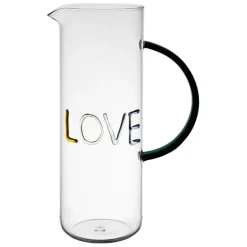 Fabrique de Styles Carafes Et Pichets>Pichet love en verre 1l - Colorea Multicolore
