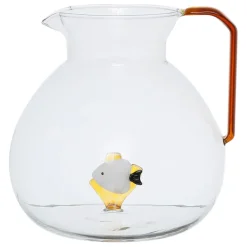 Fabrique de Styles Carafes Et Pichets>Pichet poisson en verre borosilicate 1.7l - Océan Ambre