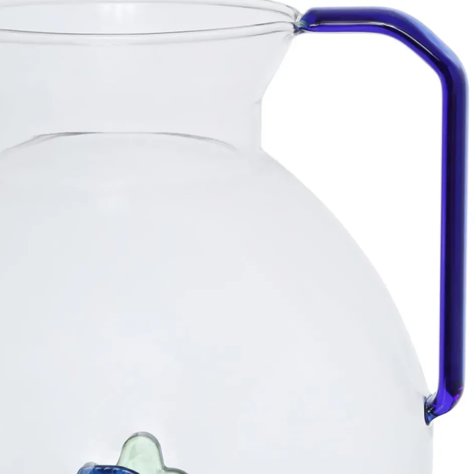 Fabrique de Styles Carafes Et Pichets>Pichet poisson en verre borosilicate 1.7l - Océan Bleu