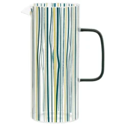Fabrique de Styles Carafes Et Pichets>Pichet rayé bleu, vert et jaune 1l en verre -belle vie Multicolore