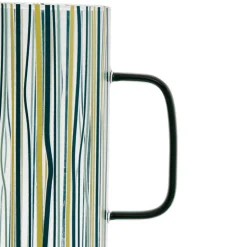 Fabrique de Styles Carafes Et Pichets>Pichet rayé bleu, vert et jaune 1l en verre -belle vie Multicolore