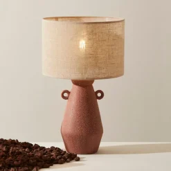 Fabrique de Styles Lampes À Poser>Pied de lampe en porcelaine h35cm - terre brulée Terracotta
