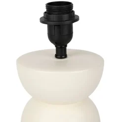 Fabrique de Styles Lampes À Poser>Pied de lampe en porcelaine h34cm - blue sand Blanc