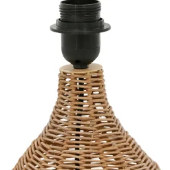 Fabrique de Styles Lampes À Poser>Pied lampe en rotin et fer h35cm - Brasil Naturel