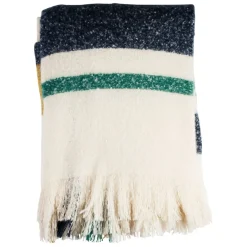 Fabrique de Styles Plaids>Plaid avec franges en tissu 170x130cm - Klosen Vert