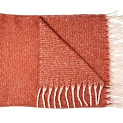Fabrique de Styles Plaids>Plaid avec franges en tissu 120x150cm Terracotta