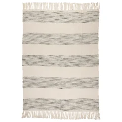 Fabrique de Styles Plaids>Plaid courba 170x130cm en coton et acrylique Gris