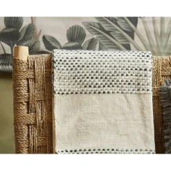 Fabrique de Styles Plaids>Plaid courba 170x130cm en coton et acrylique Gris