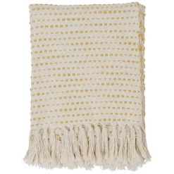 Fabrique de Styles Plaids>Plaid courba 170x130cm en coton et acrylique Jaune