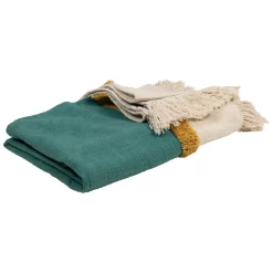 Fabrique de Styles Plaids>Plaid en coton émeraude 170x130cm - Neo Emeraude