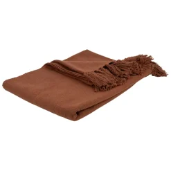 Fabrique de Styles Plaids>Plaid en coton 170x130cm - Allegra Terracotta