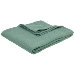 Fabrique de Styles Plaids>Plaid en gaze de coton 120x100cm Sauge