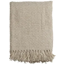 Fabrique de Styles Plaids>Plaid en tissu écru 130x170cm - Klosen Ecru