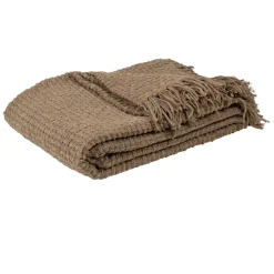 Fabrique de Styles Plaids>Plaid en tissu 130x170cm - Klosen Taupe