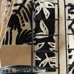 Fabrique de Styles Plaids>Plaid Tufté en coton Noir et blanc 170X130cm - Solor Noir, Blanc