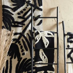 Fabrique de Styles Plaids>Plaid Tufte Noir et Blanc 170X130cm Crème, noir