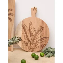Fabrique de Styles Planches À Découper>Planche à découper bananier en acacia 50x40cm - Dalbert Naturel