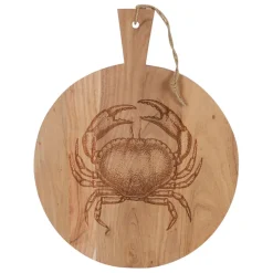 Fabrique de Styles Planches À Découper>Planche a découper crabe en acacia 40x50cm - Dalbert Naturel