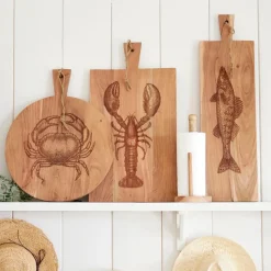 Fabrique de Styles Planches À Découper>Planche a découper crabe en acacia 40x50cm - Dalbert Naturel