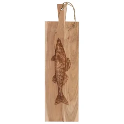 Fabrique de Styles Planches À Découper>Planche a découper poisson en acacia 20x70cm - Dalbert Naturel