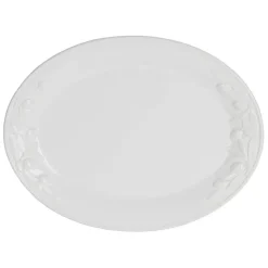 Fabrique de Styles Plats Et Saladiers>Plat ovale en faïence 46.5x35.5cm - Olivier Blanc