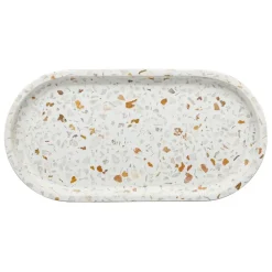 Fabrique de Styles Plateaux>Plateau écru 25.5x13cm - Terrazzo Ecru