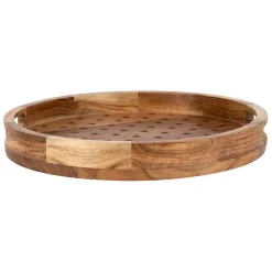 Fabrique de Styles Plateaux>Plateau en acacia 33x33xh4.5cm - Famille Naturel