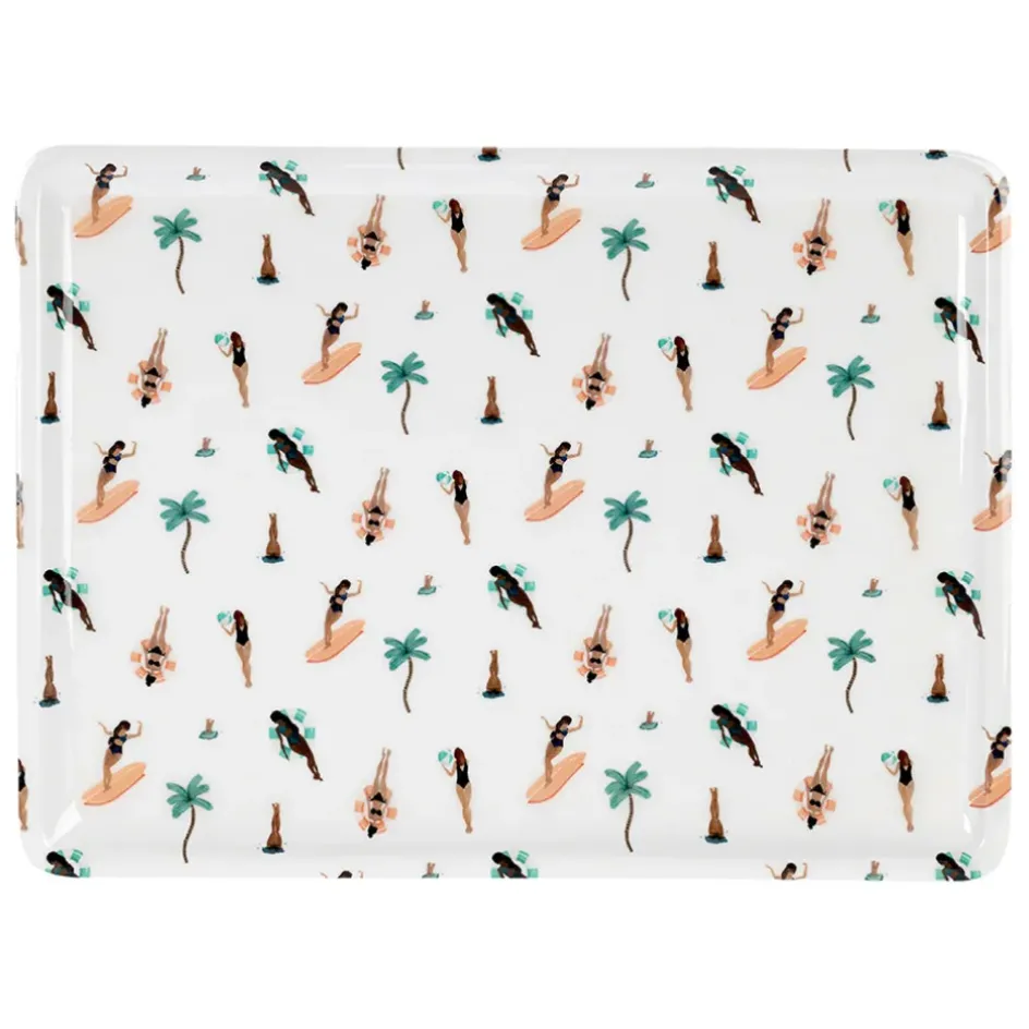 Fabrique de Styles Plateaux>Plateau en fer 40x30cm - Palma Multicolore