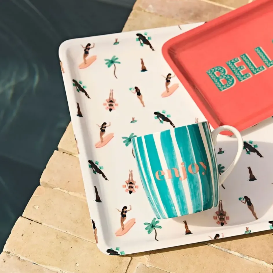 Fabrique de Styles Plateaux>Plateau en fer 40x30cm - Palma Multicolore