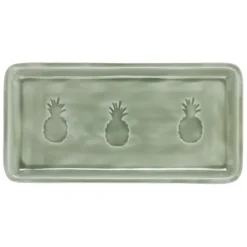 Fabrique de Styles Plateaux>Plateau en fer 30x15cm - Allegra Vert