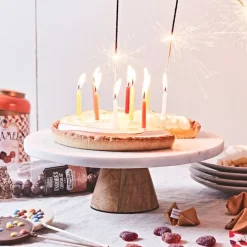 Fabrique de Styles Plateaux>Plateau en marbre et manguier 30x30xh10cm - Organic Blanc