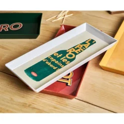 Fabrique de Styles Plateaux>Plateau en tissu synthétique beige et vert 26x11cm - Copains D'Abord Beige, Vert