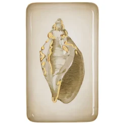 Fabrique de Styles Plateaux>Plateau rectangulaire en fer et doré - borddemer Taupe