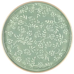 Fabrique de Styles Plateaux>Plateau rond en fer d36cm - Baroque Sauge