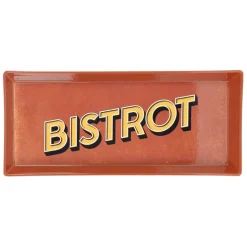 Fabrique de Styles Plateaux>Plateau rouge et jaune 26x11cm - Bistrot Des Amis Rouge, Jaune