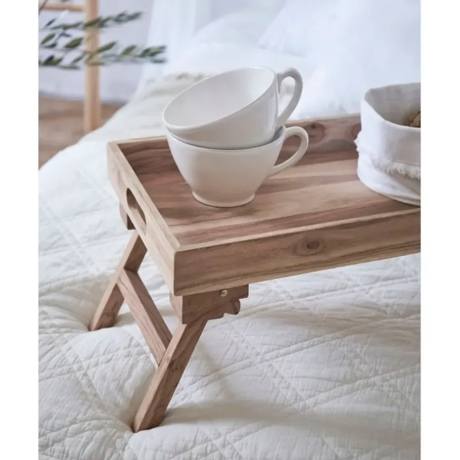 Fabrique de Styles Plateaux>Plateau tv pliant en bois - dalbert Naturel